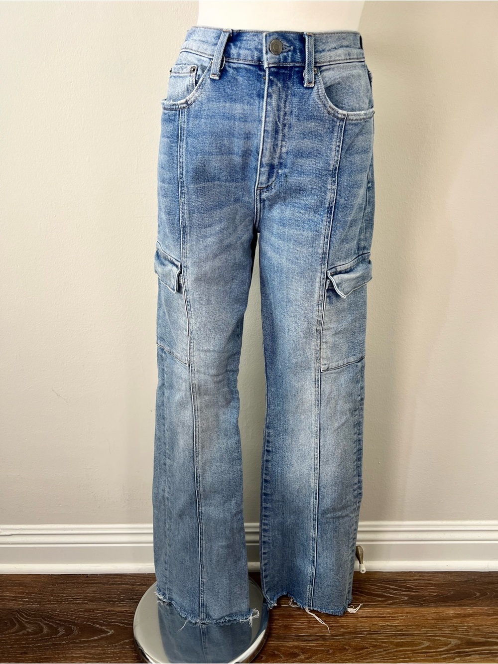 Pistola Dana Cargo Jeans Size 27 Tall 32โ Inseam Denim - Picture 4 of 10